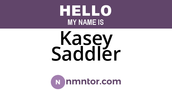 Kasey Saddler