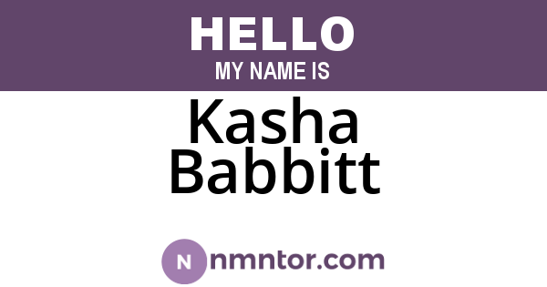 Kasha Babbitt