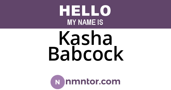 Kasha Babcock