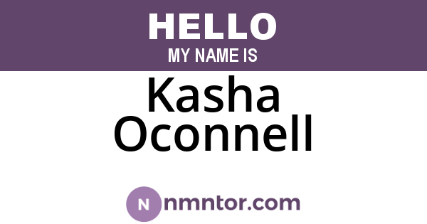 Kasha Oconnell