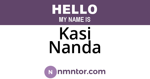 Kasi Nanda