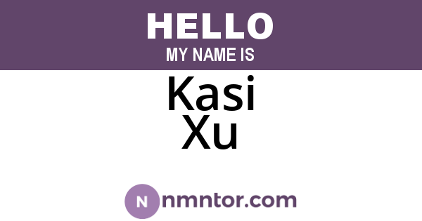 Kasi Xu