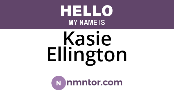 Kasie Ellington