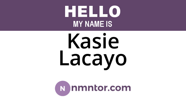 Kasie Lacayo