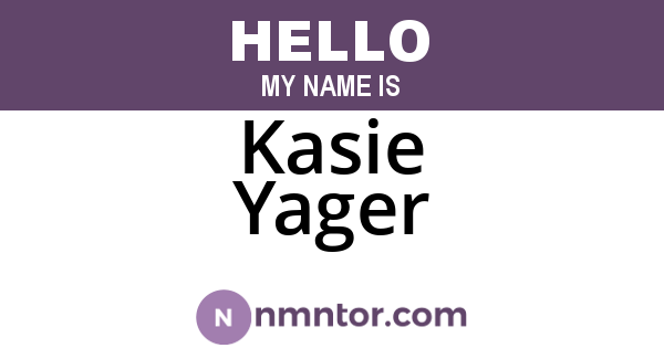 Kasie Yager