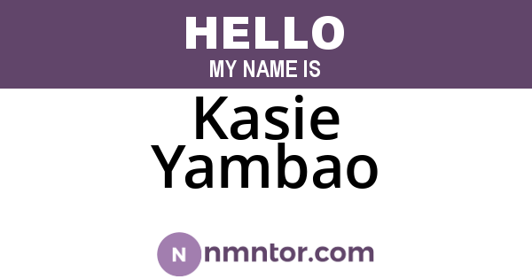 Kasie Yambao