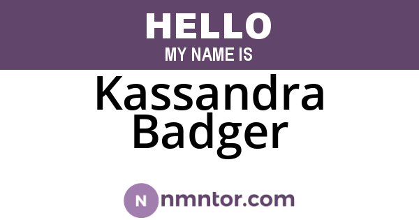 Kassandra Badger