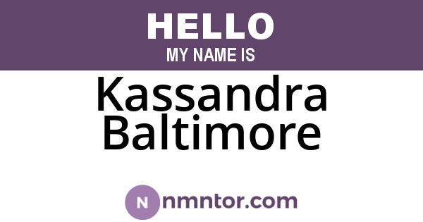 Kassandra Baltimore