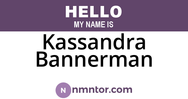 Kassandra Bannerman