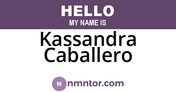 Kassandra Caballero