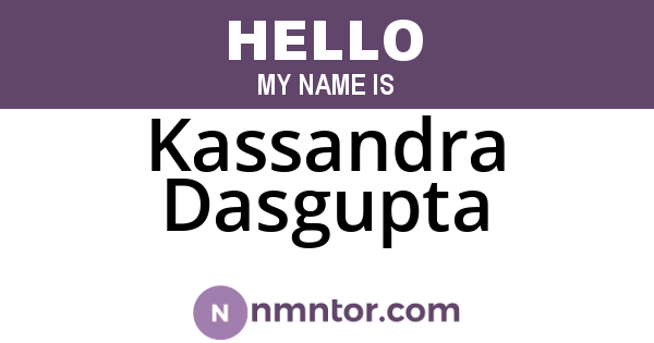 Kassandra Dasgupta