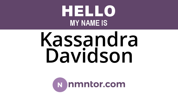 Kassandra Davidson