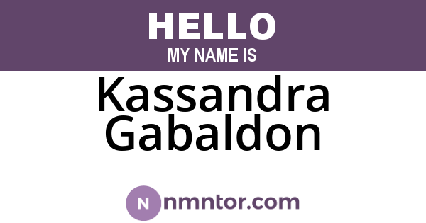 Kassandra Gabaldon