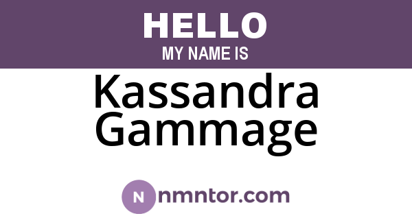 Kassandra Gammage