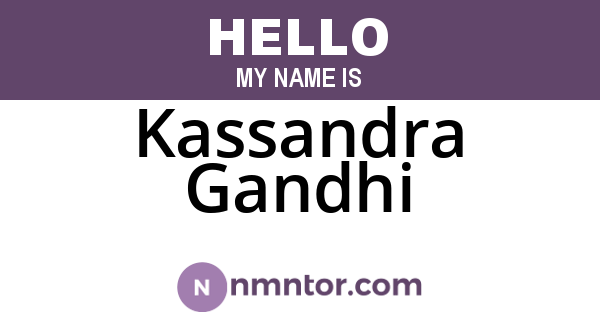 Kassandra Gandhi