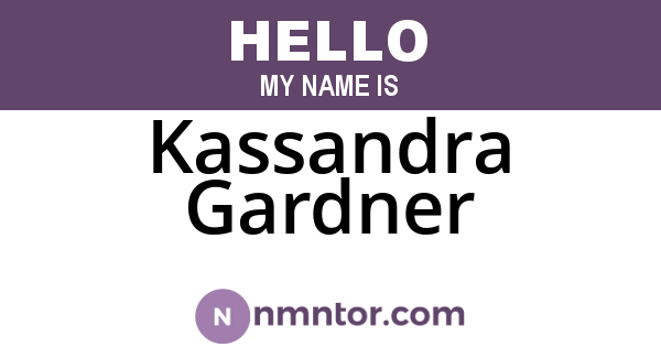 Kassandra Gardner