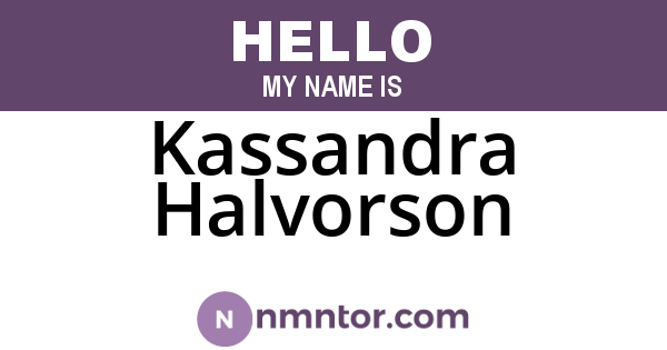 Kassandra Halvorson