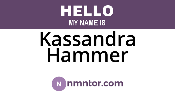 Kassandra Hammer