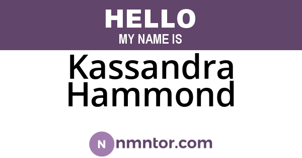 Kassandra Hammond