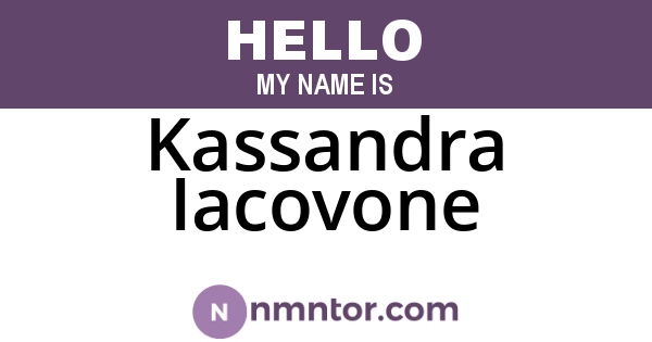 Kassandra Iacovone