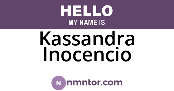 Kassandra Inocencio