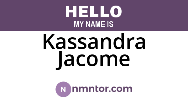 Kassandra Jacome