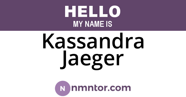 Kassandra Jaeger