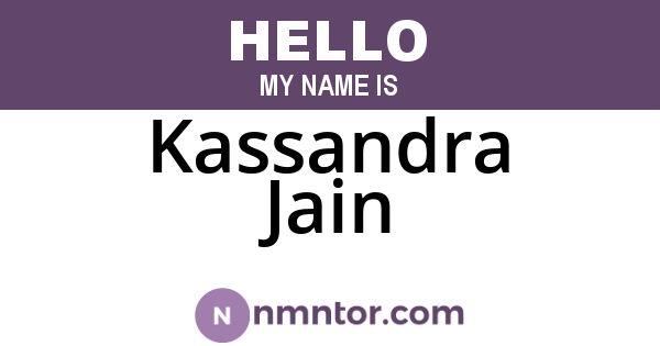 Kassandra Jain