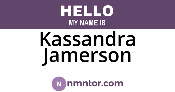 Kassandra Jamerson