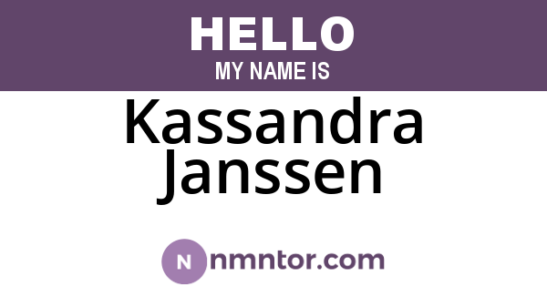 Kassandra Janssen