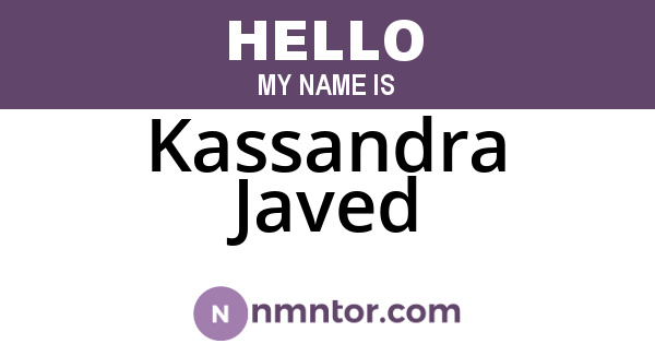 Kassandra Javed