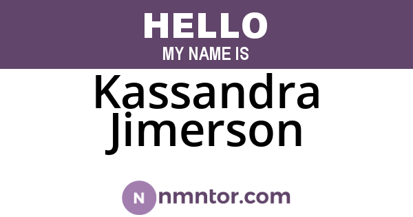 Kassandra Jimerson