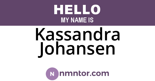 Kassandra Johansen