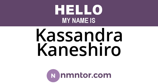 Kassandra Kaneshiro