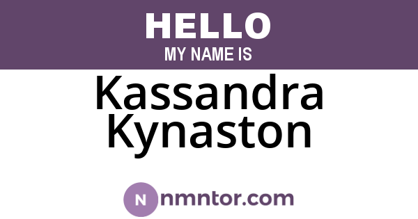Kassandra Kynaston