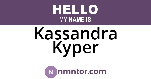Kassandra Kyper