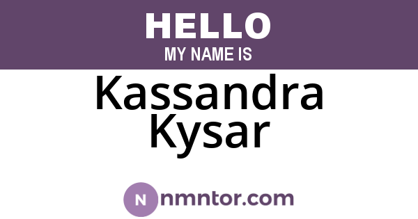 Kassandra Kysar
