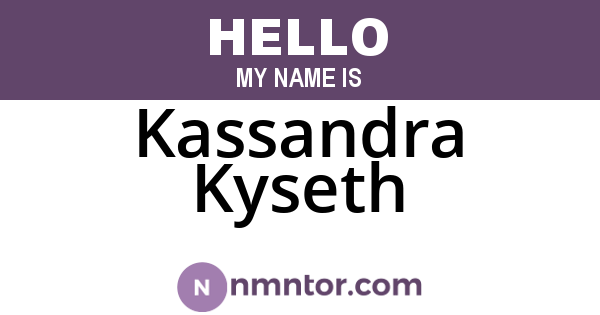 Kassandra Kyseth