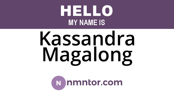 Kassandra Magalong