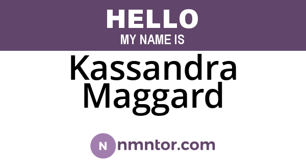 Kassandra Maggard