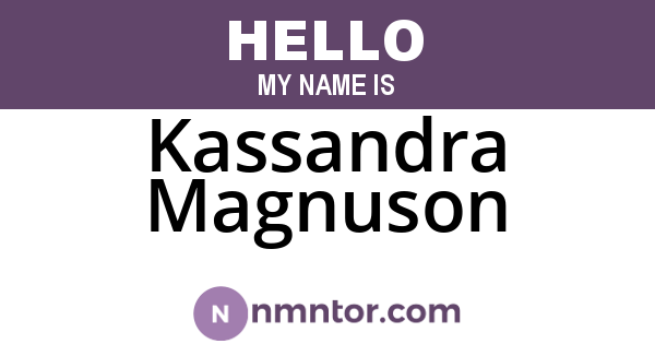 Kassandra Magnuson