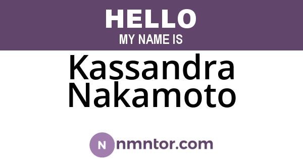 Kassandra Nakamoto