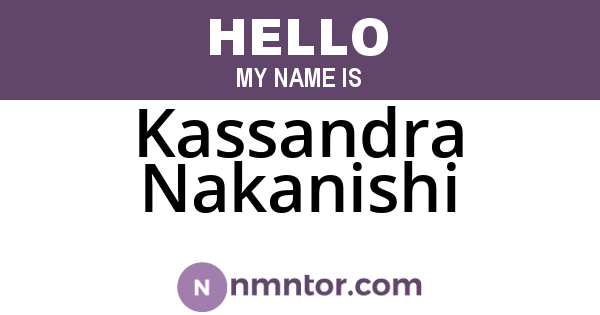 Kassandra Nakanishi
