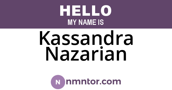 Kassandra Nazarian