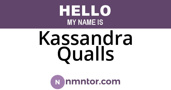 Kassandra Qualls