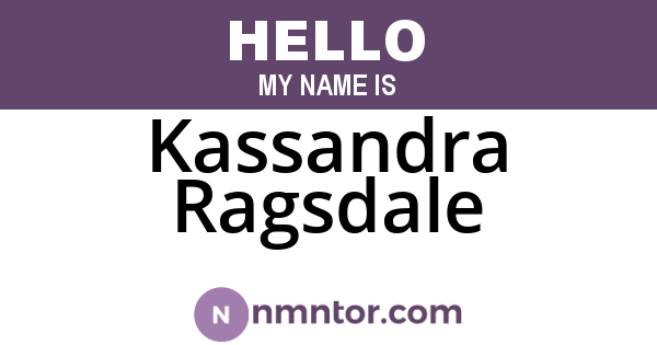 Kassandra Ragsdale