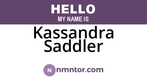 Kassandra Saddler
