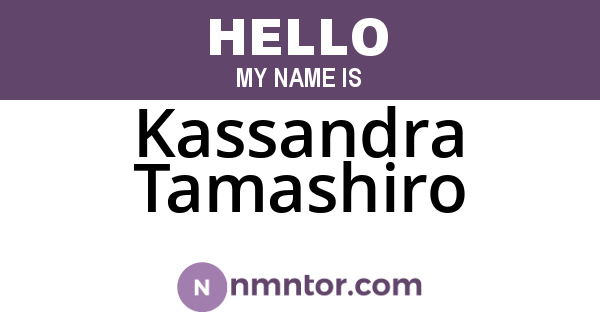 Kassandra Tamashiro