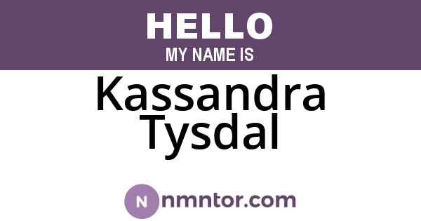 Kassandra Tysdal