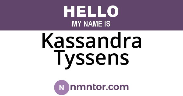 Kassandra Tyssens